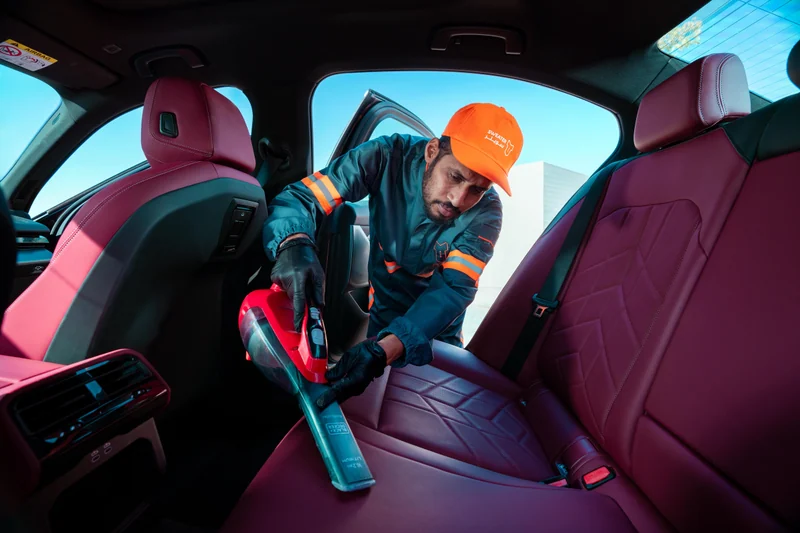 Cleaning the seats and interior of a car